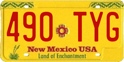 NM license plate 490TYG