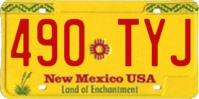 NM license plate 490TYJ