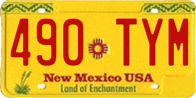 NM license plate 490TYM