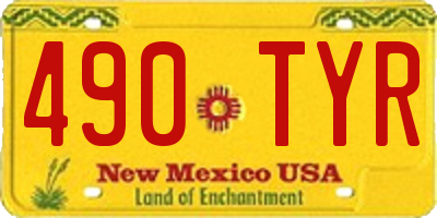 NM license plate 490TYR