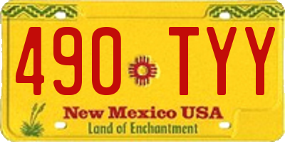 NM license plate 490TYY