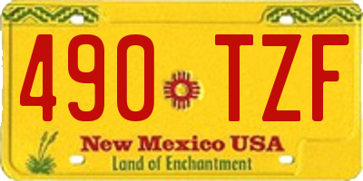 NM license plate 490TZF