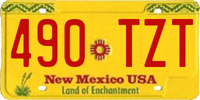 NM license plate 490TZT