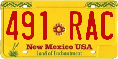 NM license plate 491RAC