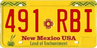 NM license plate 491RBI