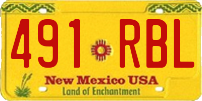 NM license plate 491RBL