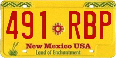 NM license plate 491RBP