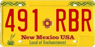 NM license plate 491RBR