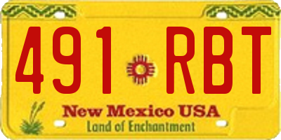 NM license plate 491RBT