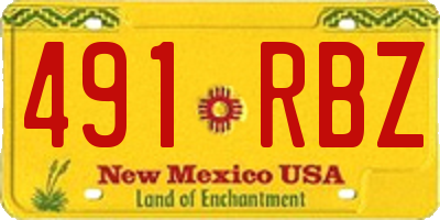 NM license plate 491RBZ