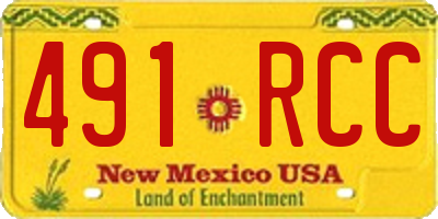 NM license plate 491RCC