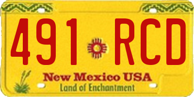 NM license plate 491RCD
