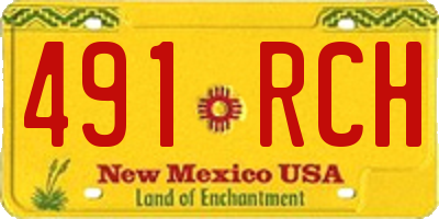 NM license plate 491RCH
