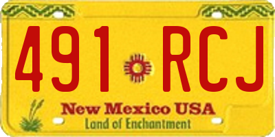 NM license plate 491RCJ