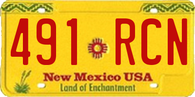 NM license plate 491RCN