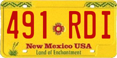 NM license plate 491RDI