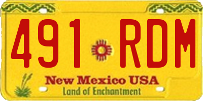 NM license plate 491RDM