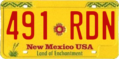 NM license plate 491RDN