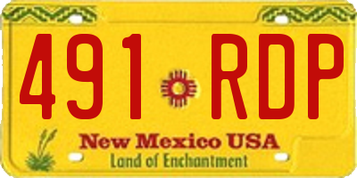 NM license plate 491RDP