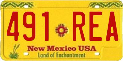 NM license plate 491REA