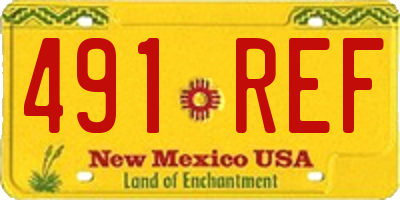 NM license plate 491REF