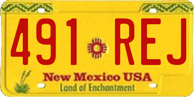 NM license plate 491REJ