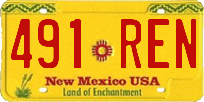 NM license plate 491REN