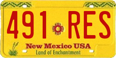 NM license plate 491RES