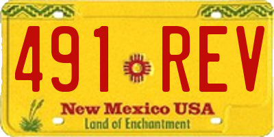 NM license plate 491REV