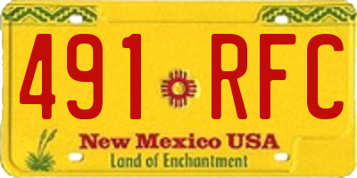 NM license plate 491RFC