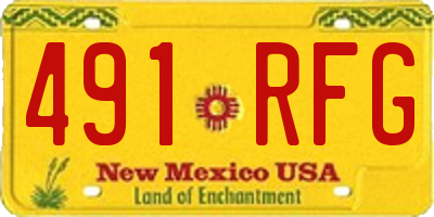 NM license plate 491RFG