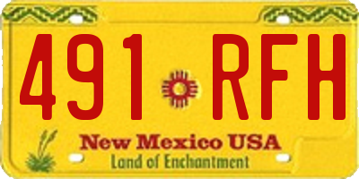 NM license plate 491RFH