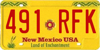 NM license plate 491RFK