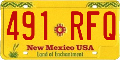 NM license plate 491RFQ