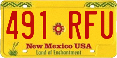 NM license plate 491RFU