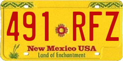 NM license plate 491RFZ