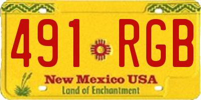 NM license plate 491RGB