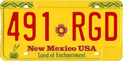 NM license plate 491RGD