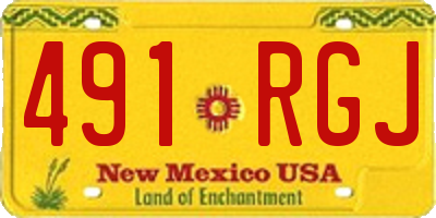 NM license plate 491RGJ