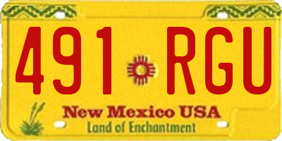 NM license plate 491RGU