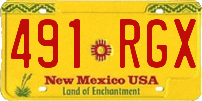 NM license plate 491RGX