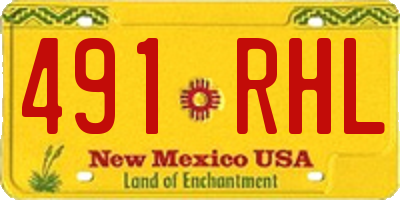 NM license plate 491RHL
