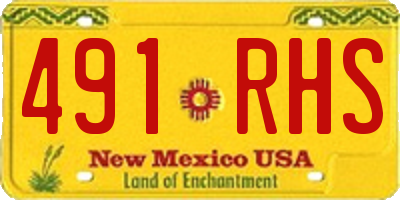 NM license plate 491RHS