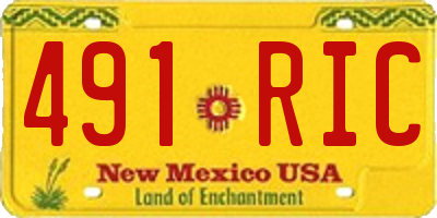 NM license plate 491RIC