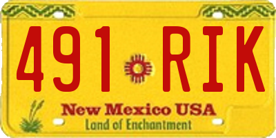 NM license plate 491RIK