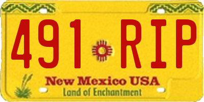 NM license plate 491RIP
