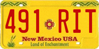 NM license plate 491RIT