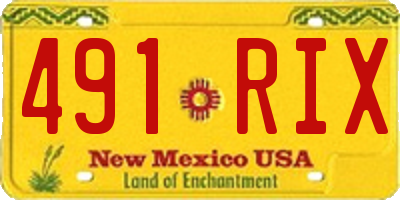 NM license plate 491RIX