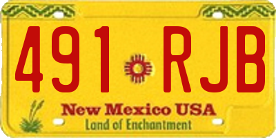 NM license plate 491RJB