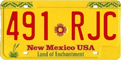 NM license plate 491RJC